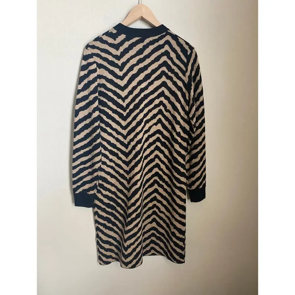 BOSS Fadrella Chevron Long‎ Sleeve Shift Sweater Dress